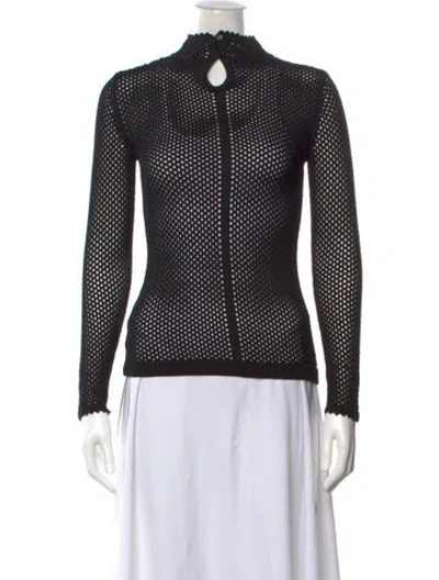 Pre-owned Allsaints Mock Neck Sweater In Black