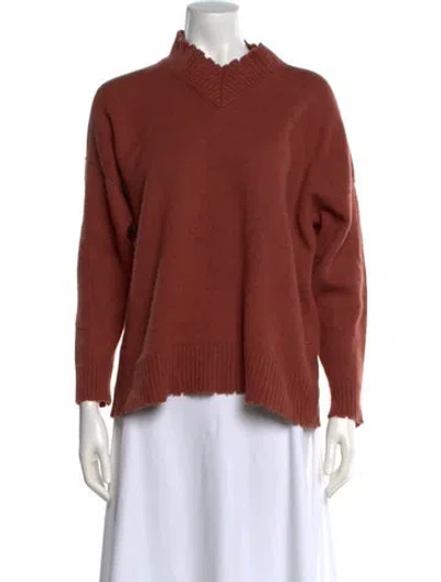 Pre-owned Allsaints Mock Neck Sweater In Brown