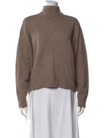 Pre-owned Allsaints Mock Neck Sweater In Brown