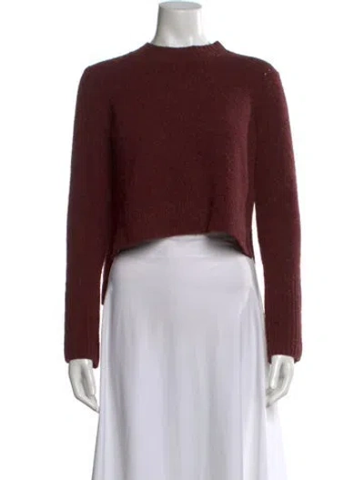 Pre-owned Allsaints Mock Neck Sweater In Burgundy