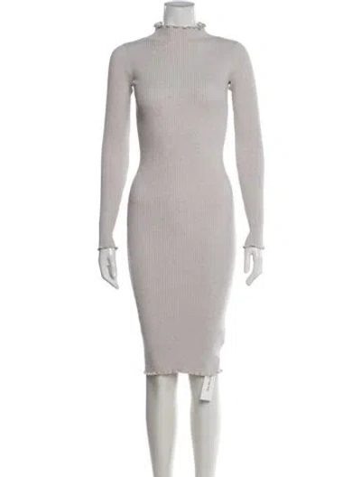 Pre-owned Allsaints Mock Neck Sweater In Gray