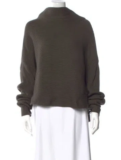 Pre-owned Allsaints Mock Neck Sweater In Green