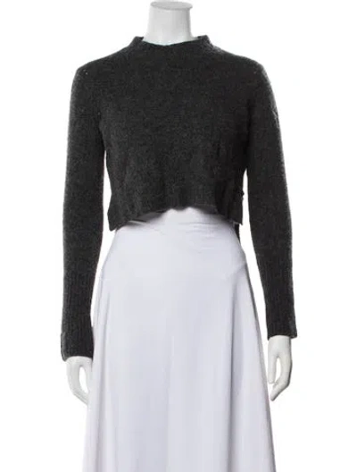 Pre-owned Allsaints Mock Neck Sweater In Grey