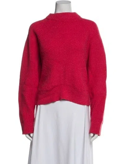 Pre-owned Allsaints Mock Neck Sweater In Red