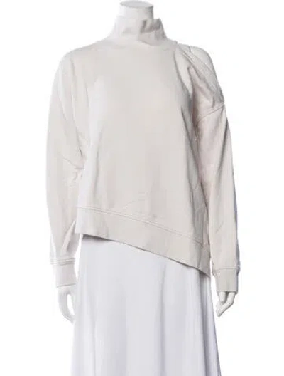 Pre-owned Allsaints Mock Neck Sweater In White