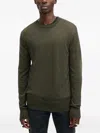 Allsaints Mode Crew-neck Wool Sweater In Green