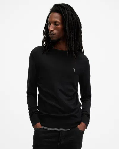 ALLSAINTS ALLSAINTS MODE MERINO CREW NECK RAMSKULL JUMPER,