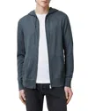 Allsaints Mode Merino Full Zip Hoodie In Pitched Blue