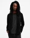 Allsaints Mode Merino Ramskull Open Cardigan In Black