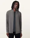 Allsaints Mode Regular Fit Merino Wool Open Cardigan Sweater In Fossil Grey