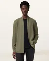 Allsaints Mode Merino Ramskull Open Cardigan In Light Ash Green