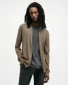 Allsaints Mode Regular Fit Merino Wool Open Cardigan Sweater In Taylor Green