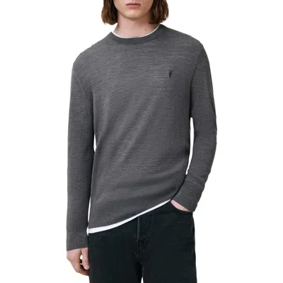 Allsaints Mode Regular Fit Merino Wool Sweater In Monument Grey