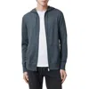 Allsaints Mode Merino Full Zip Hoodie In Pitched Blue
