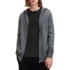 Allsaints Mode Merino Zip Up Ramskull Hoodie In Smith Blue