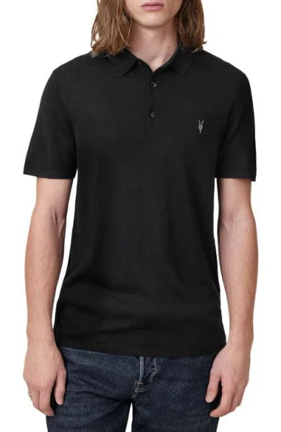 Allsaints Reform Ss Polo In Black