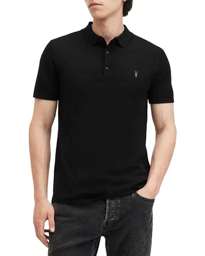 Allsaints Reform Ss Polo In Black