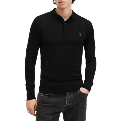 ALLSAINTS ALLSAINTS MODE MERINO WOOL POLO SWEATER