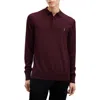 Allsaints Mode Merino Wool Polo Sweater In Mars Red