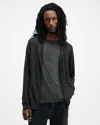 Allsaints Mode Merino Zip Up Ramskull Hoodie In Marley Green