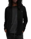 Allsaints Mode Merino Ramskull Open Cardigan In Black
