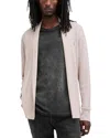 Allsaints Mode Merino Wool Shawl Collar Cardigan In Boston Taupe