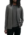 Allsaints Mens Mode Ramskull-embroidered Merino-wool Cardigan Monument Grey In Gray