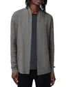 Allsaints Mode Regular Fit Merino Wool Open Cardigan Sweater In Fossil Grey