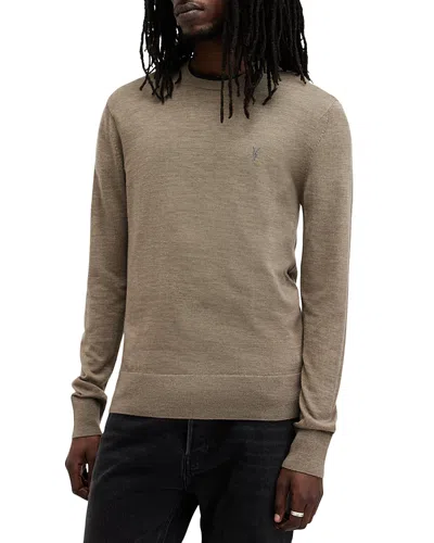 Allsaints Mode Merino Crew Neck Ramskull Sweater In Taylor Green