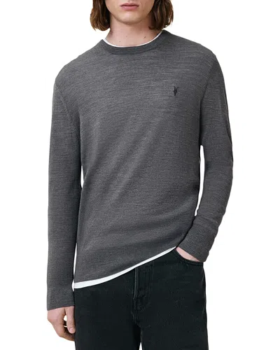 Allsaints Mode Regular Fit Merino Wool Sweater In Monument Grey