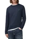 Allsaints Mode Regular Fit Merino Wool Sweater In Navy Blue