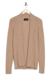 Allsaints Mode Slim Fit Merino Wool Cardigan In Desert Taupe Marl