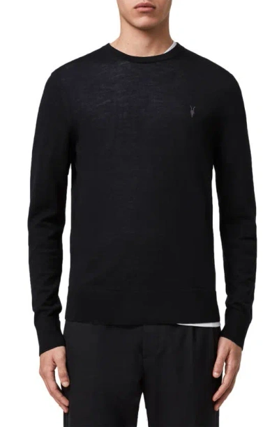Allsaints Mode Slim Fit Wool Sweater In Black