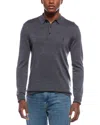 Allsaints Kilburn Wool-blend Polo Sweater In Blue