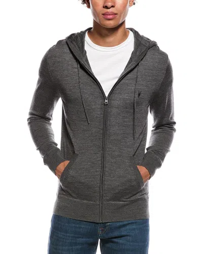 Allsaints Mode Wool Zip Hoodie In Gray