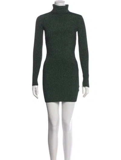 Pre-owned Allsaints Mohair Mini Dress In Green