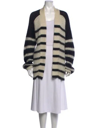 Pre-owned Allsaints Mohair Striped Sweater In Neutrals