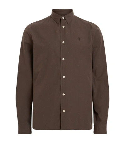 Allsaints Molera Shirt In Brown