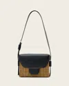 Allsaints Monique Medium Wicker Shoulder Bag In Brown
