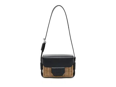 Allsaints Monique Wicker Xbody Cross Body Handbags Biscuit/black: One Size
