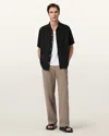 Allsaints Mori Mid Rise Cotton Trousers In Neutral