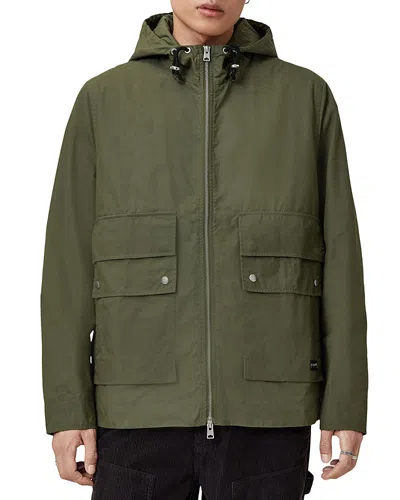 Allsaints Morton Relaxed Fit Hooded Jacket In Green