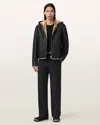 Allsaints Mostyn Shearling Bomber Jacket In Black
