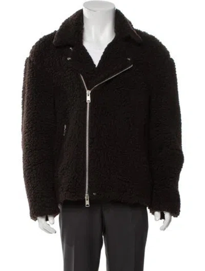 Pre-owned Allsaints Moto Jacket In Brown