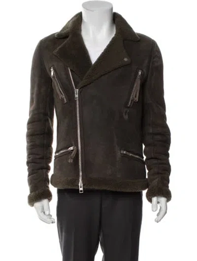 Pre-owned Allsaints Moto Jacket In Brown