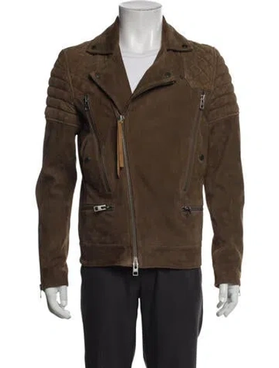 Pre-owned Allsaints Moto Jacket In Brown