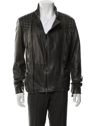 Pre-owned Allsaints Moto Jacket In Brown