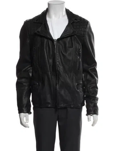 Pre-owned Allsaints Moto Jacket In Brown