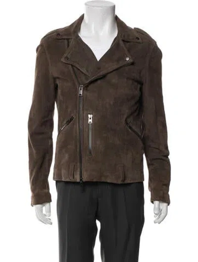 Pre-owned Allsaints Moto Jacket In Brown