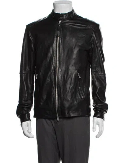 Pre-owned Allsaints Moto Jacket In Brown